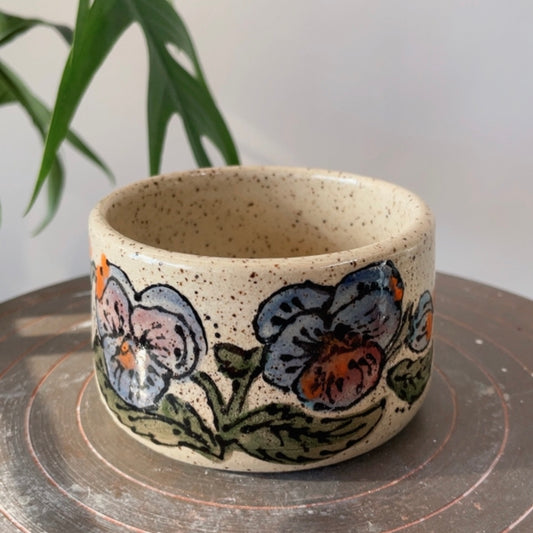 Fox Sleeping Pansy Cup 6oz