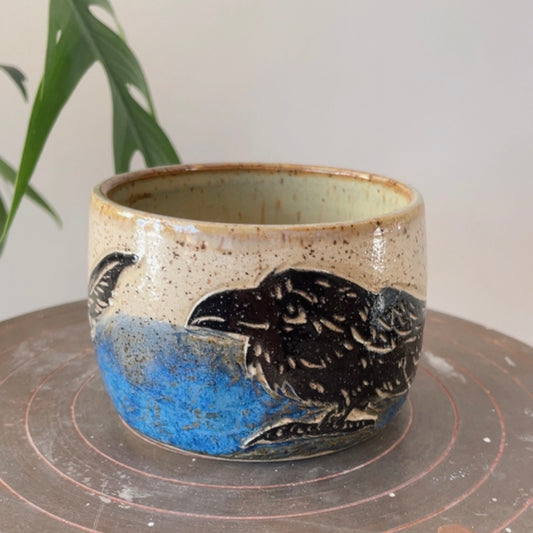 Raven Cup letters & feather pen - 8oz