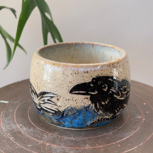 Raven book & skull Cup - 8oz.