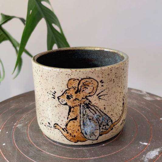 Mouse Fairy Pansy Cup 6oz