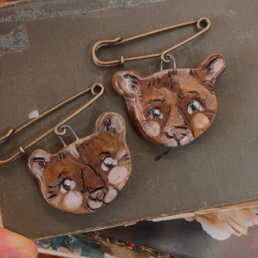 Bear Ceramic Pins
