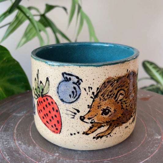 Hedgehog and Strawberries Cup