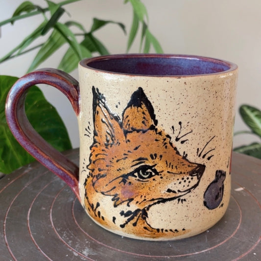 Fox with Strawberries Mug
