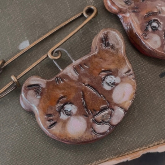 Bear Ceramic Pins