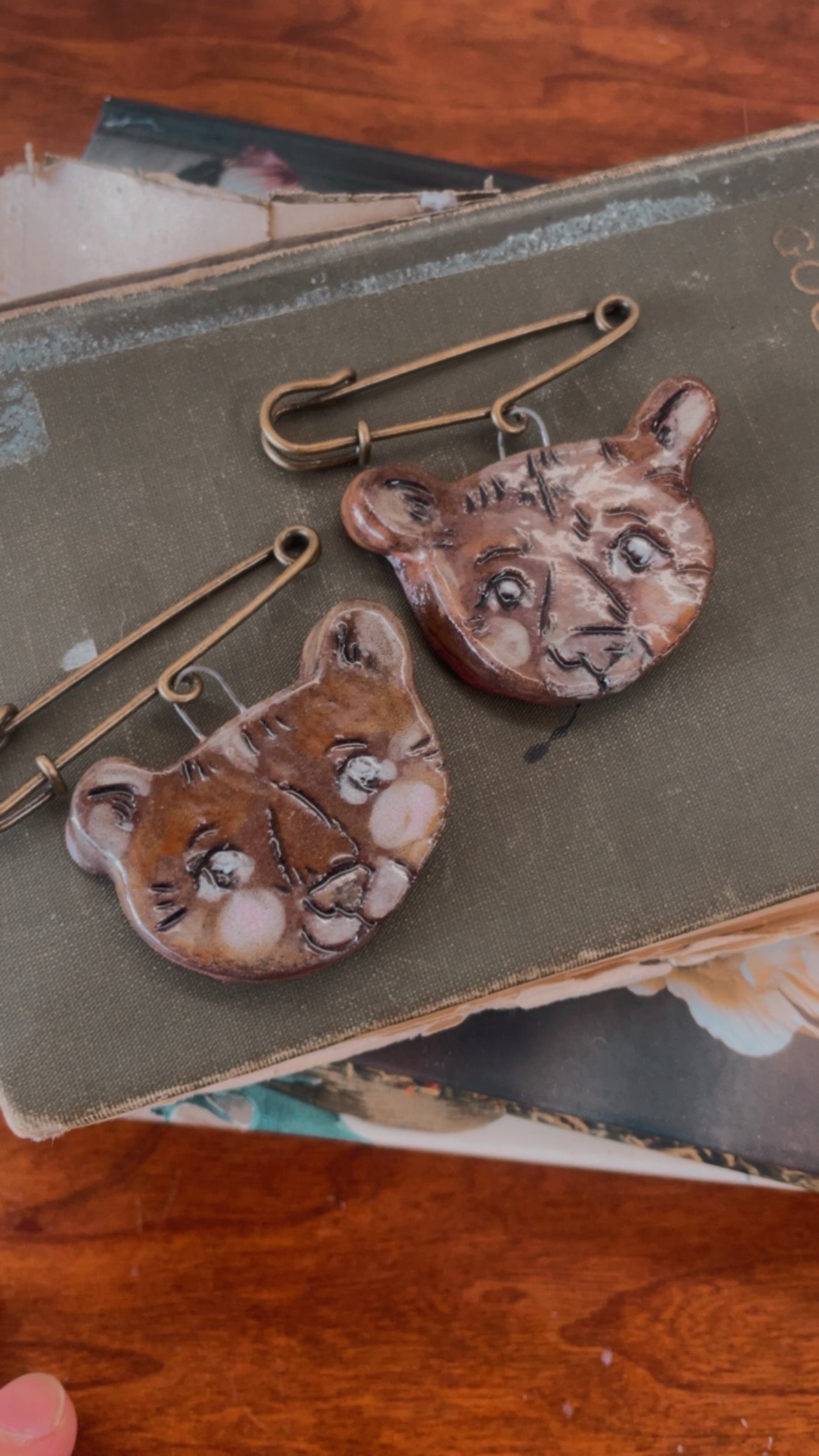 Bear Ceramic Pins