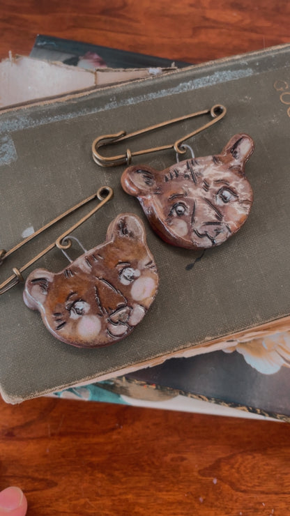 Bear Ceramic Pins