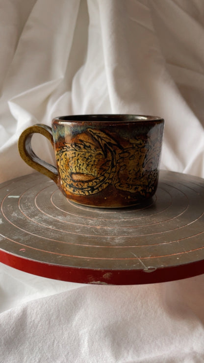 Fire Dragon cappuccino mug