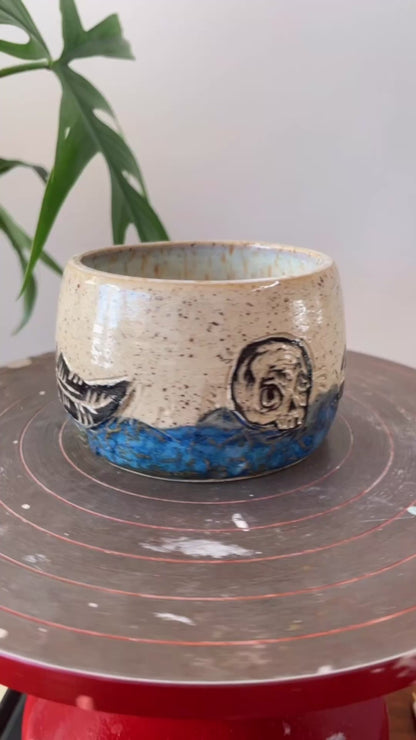 Raven book & skull Cup - 8oz.