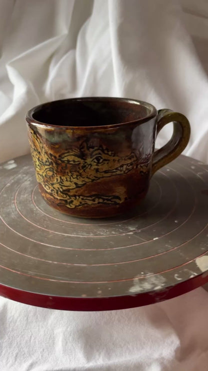 Fire Dragon cappuccino mug