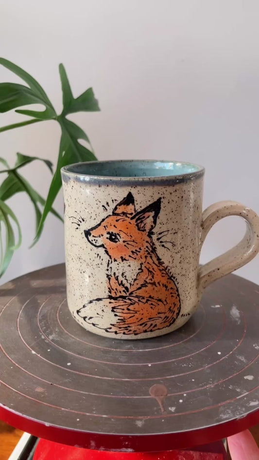 Fox & Flowers Mug 12oz